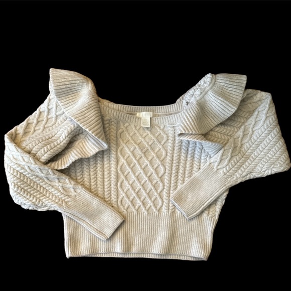 H&M Ruffle Sleeve Knit Sweater - Picture 3 of 3